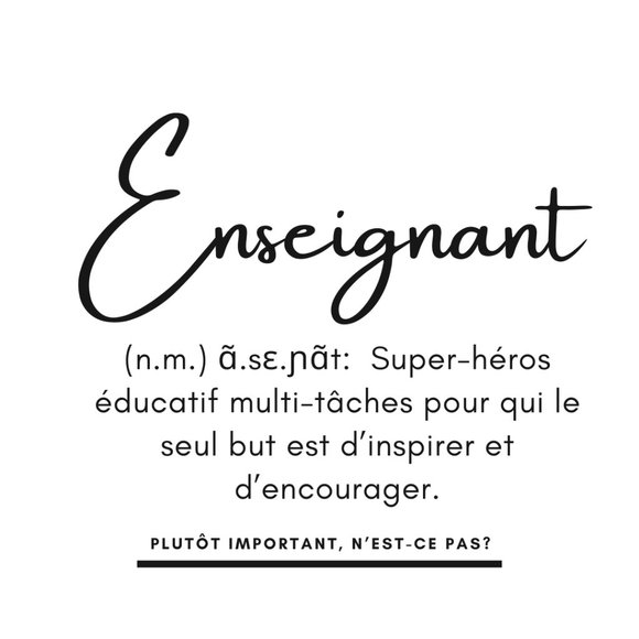 TOTE BAG- TEACHER (ENGLISH & FRENCH) - Picture 4 of 4